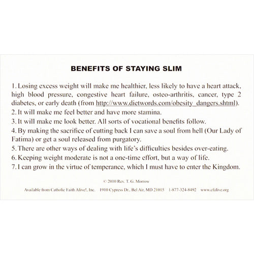 Benefits of Staying Slim