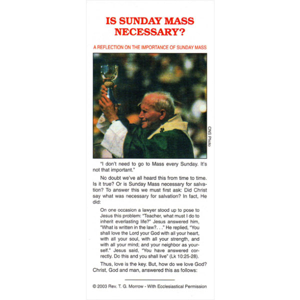Is Sunday Mass Necessary?
